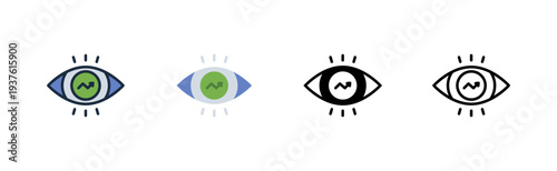 vision icon. eye insight focus. future direction. business strategy. various style icon design. vector illustration
