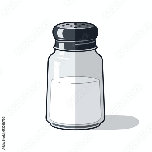Salt Shaker with White Powder