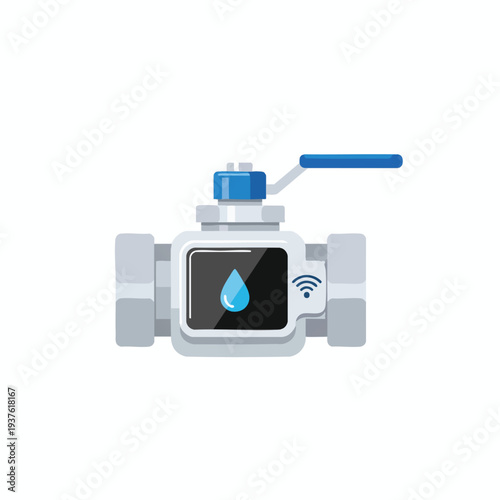 Modern Smart Water Meter with Wireless Connectivity for Home or Industrial Use