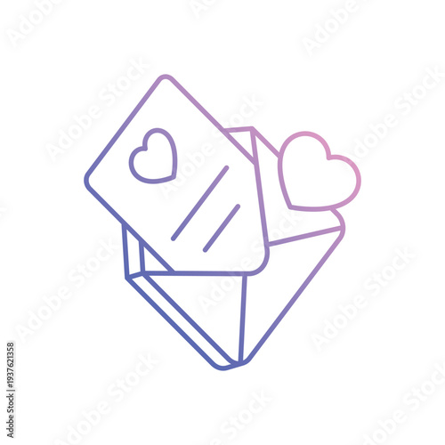 Love Letter icon clean and modern vector illustration