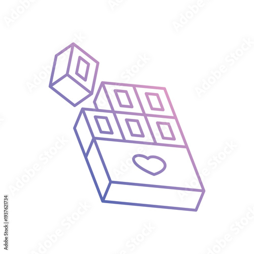 Chocolate icon clean and modern vector illustration