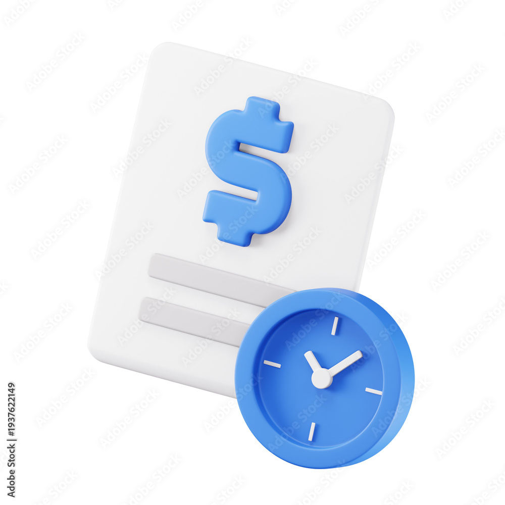 Fototapeta premium Late Payment Alert Notification for Loan Monitoring