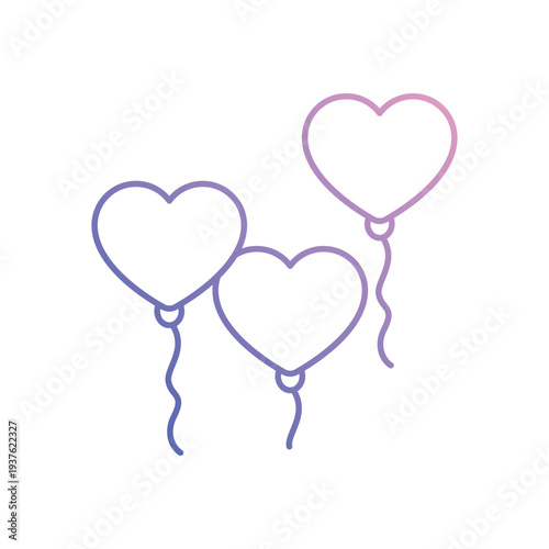 Balloons icon clean and modern vector illustration