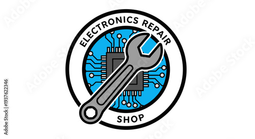 Electronics Repair Shop Service Logo Design.