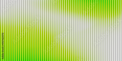 Dark green neon gradient ribbed glass. Vector ribbed glass texture background. Mesh gradient. acrylic ribbed bath surface. Reeded glass background semitransparent overlay. Bath wall window