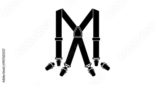 Black Suspenders with Metal Clips 2.