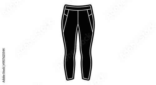 Black Trousers Fashion Illustration Design Element.