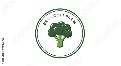 Broccoli Farm Logo Design Illustration.