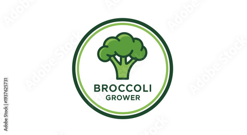 Broccoli Logo Design Element Illustration.