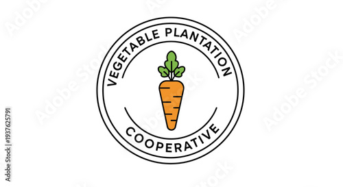 Carrot Logo for Vegetable Plantation Cooperative.