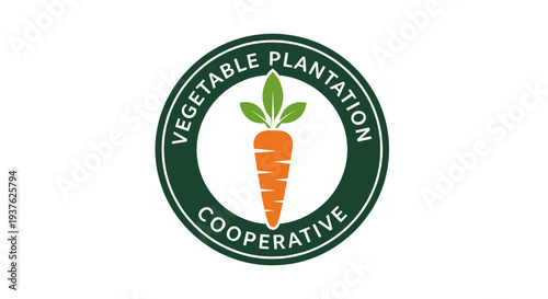 Carrot Logo Design for Vegetable Cooperative.