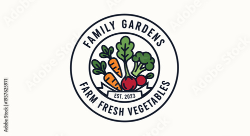 Colorful Vegetable Logo Design for Farm.