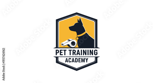 Dog Silhouette Logo Design Illustration.