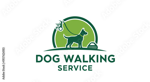 Dog Walking Service Logo Design 1.