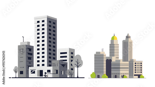 skyscrapers in the city