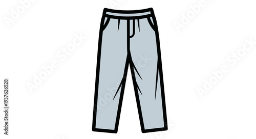 Gray Sweatpants Illustration Simple Design.