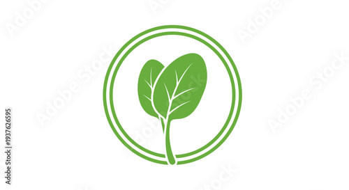 Green Leaf Logo Design Element 2.