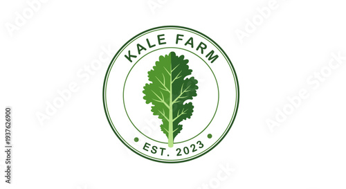 Kale Farm Logo with Green Leaf 1.