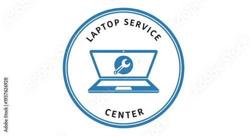 Laptop Service Center Logo Design.