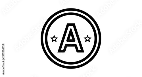 Free Download Letter A Logo Design with Stars. - GFXLoad
