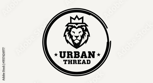 Lion Head Logo Design with Crown.