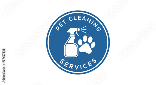 Pet Cleaning Services Logo Design Element.