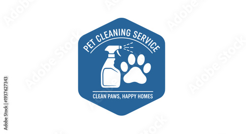 Pet Cleaning Service Logo Design Element 1.