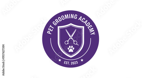 Pet Grooming Academy Logo Design 3.