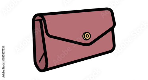 Pink Envelope Clutch Bag Illustration Design.