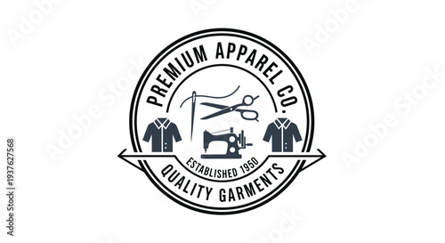 Premium Apparel Company Quality Garments Logo.