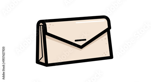 Simple Beige Envelope with Flap.