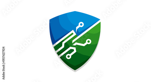 Shield with Circuit Design Elements Inside.