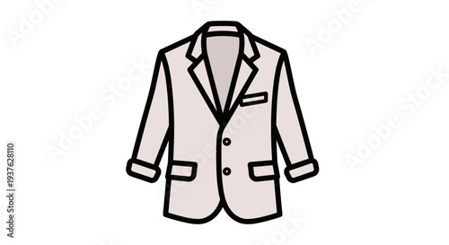Simple Illustration of a Blazer Jacket 2.
