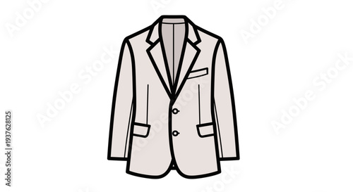 Simple Illustration of a Suit Jacket.