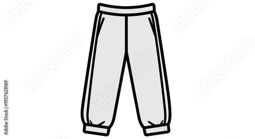 Simple Illustration of Sweatpants.