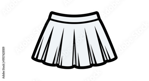 Φωτογραφία Simple Line Drawing of a Skirt.