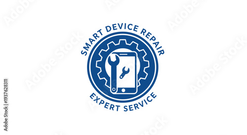 Smart Device Repair Service Logo Design.
