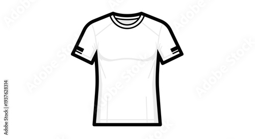 Simple White T Shirt Illustration.
