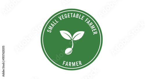 Small Vegetable Farmer Green Logo Design.