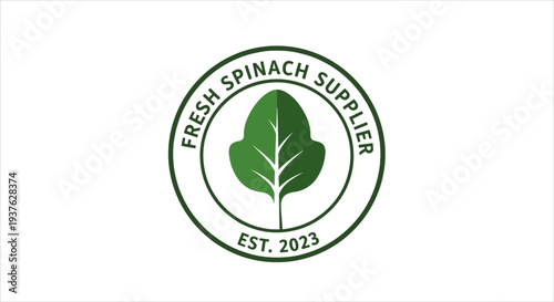 Spinach Leaf Logo Design Fresh Supplier.
