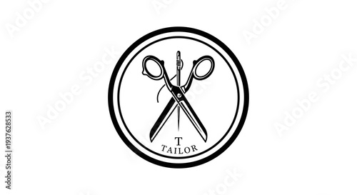 Tailor Scissors Logo Design Element.