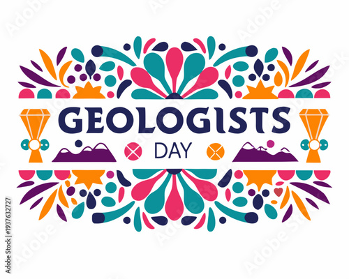 Geology Awareness and Scientist Vector Illustration, Geologists Day Celebration
