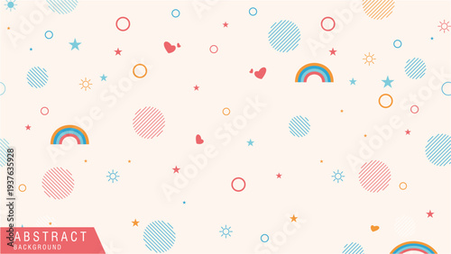 Abstract background pattern design in vector illustrated using celebrating wrapper cover design with cartoon style using kids element.