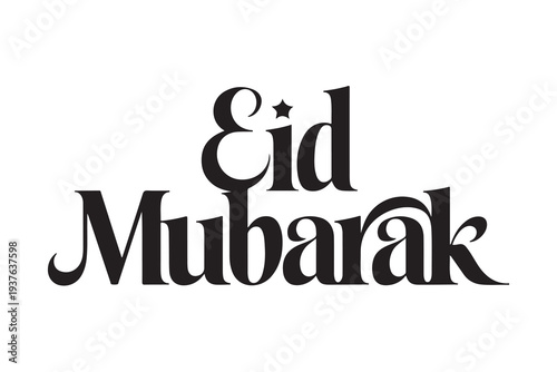Eid Mubarak Calligraphy Typography Design