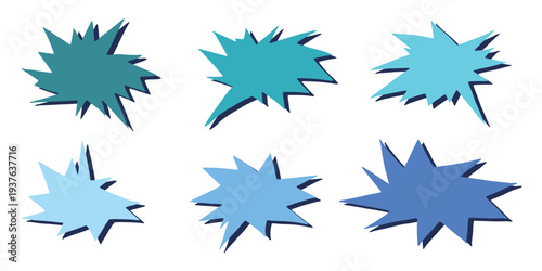 Set of hand drawn speech bubble Blank empty message box Textbox frame for banners, price tags, stickers, design