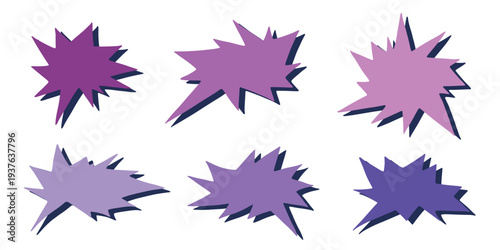 Set of hand drawn speech bubble Blank empty message box Textbox frame for banners, price tags, stickers, design