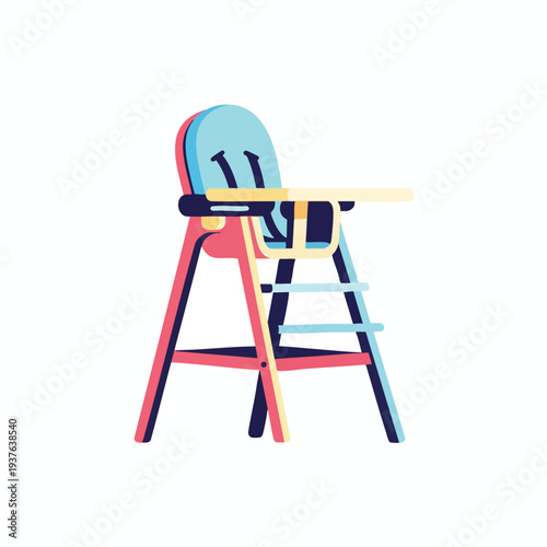 Colorful Modern Baby High Chair for Dining and Play