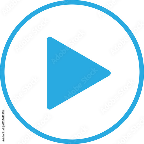 Free Download Blue play button icon isolated on transparent background high resolution png - GFXLoad
