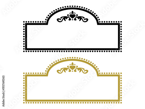 ハートがかわいいフレーム〜ゴールドとブラックのセット〜