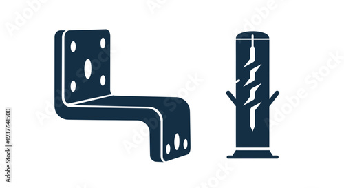 Metal Bracket and Wall Anchor Icon